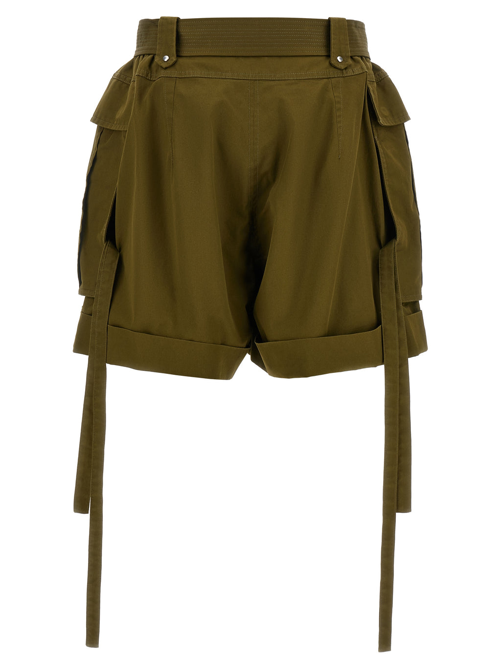 Bicolor Cotton Bermuda Shorts
