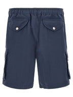 Blue Linen Bermuda Shorts