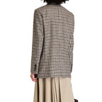 Brown Alpaca Leather Blazer