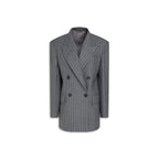 Gray Virgin Wool Blazer