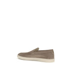 Gray Calf Leather Bos Taurus Slip-On Loafers