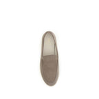 Gray Calf Leather Bos Taurus Slip-On Loafers