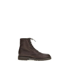 Brown Calf Leather Bos Taurus Lace-Up Boots