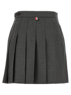 Gray Wool Long Skirt