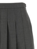 Gray Wool Long Skirt
