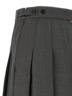 Gray Wool Long Skirt
