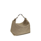 Beige Fabric Shoulder Bag