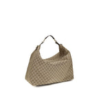 Beige Fabric Shoulder Bag