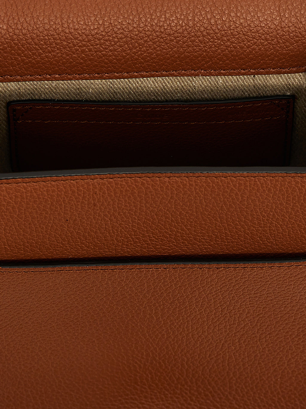 Brown Lamb Leather Crossbody Bag