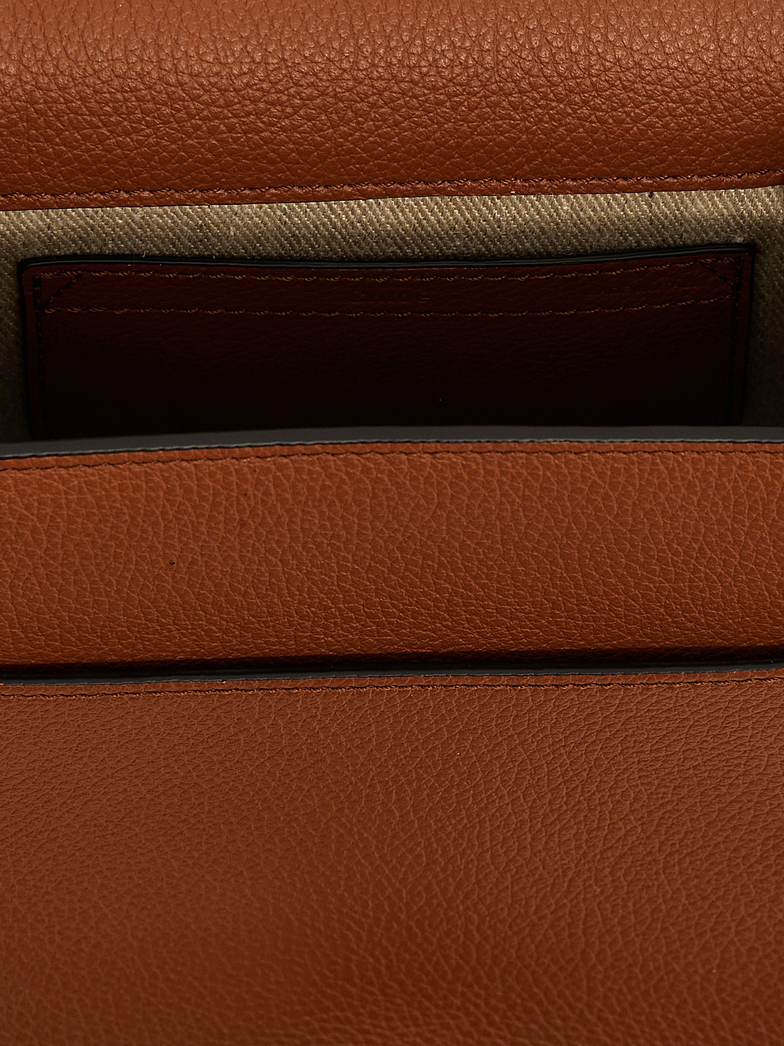 Brown Lamb Leather Crossbody Bag