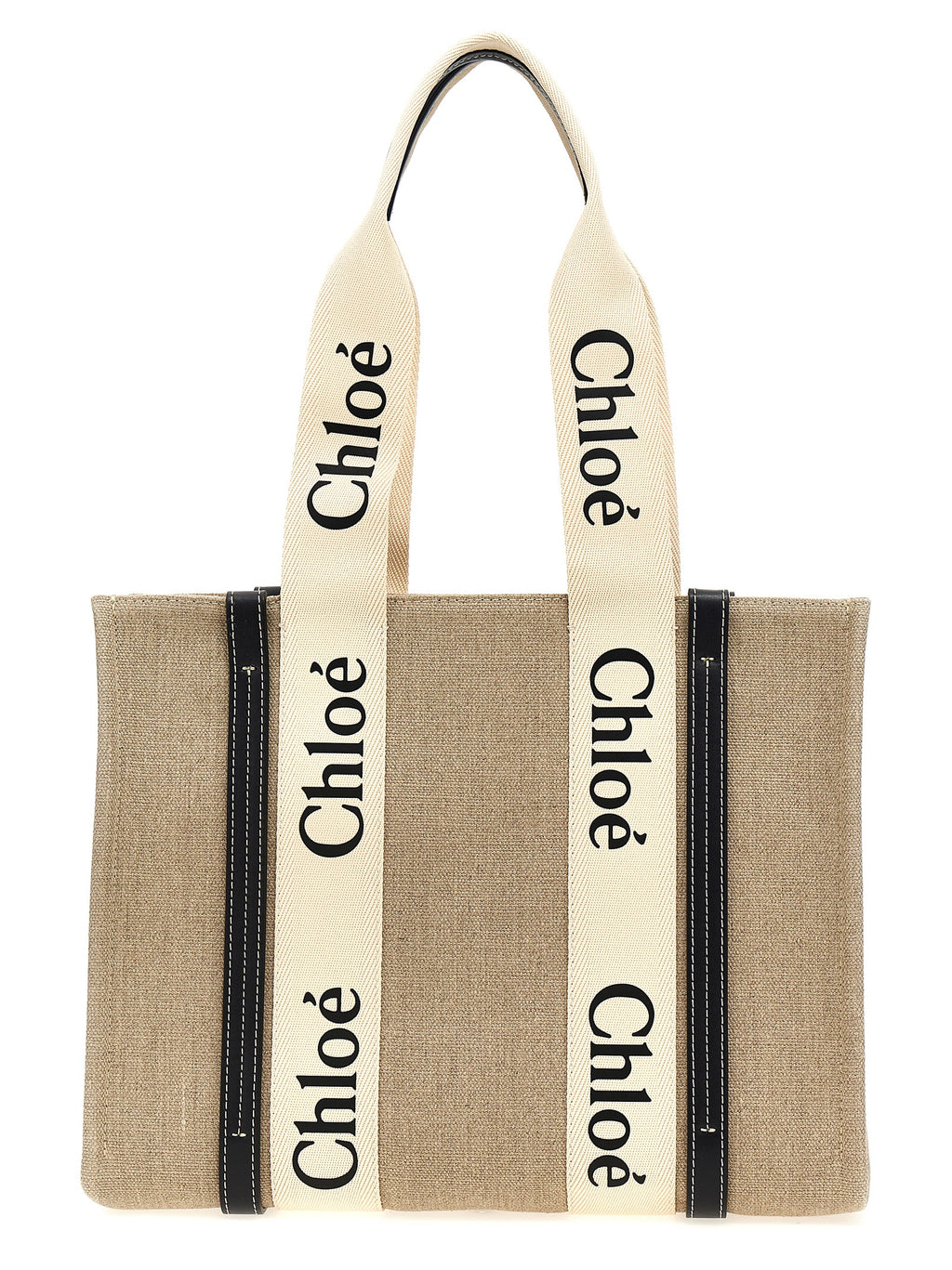 Beige Calfskin Tote Bag