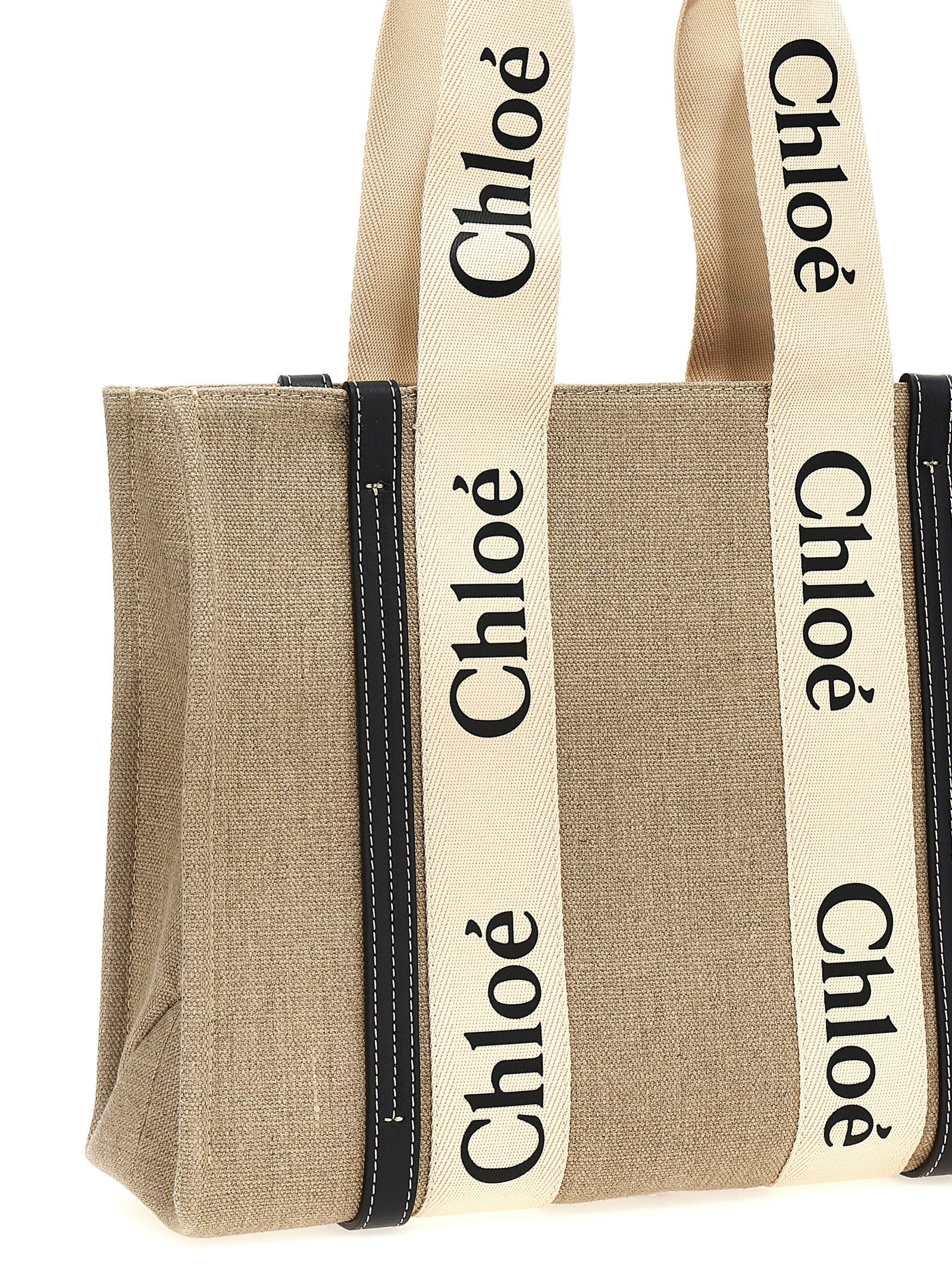 Beige Calfskin Tote Bag