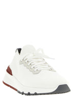 White Polyethylene Athletic Sneakers