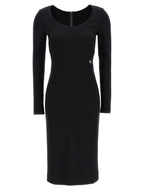 Black Viscose Midi Dress
