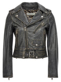 Black Cowhide Leather Jacket