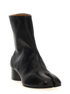 Black Lamb Leather Ankle Boots