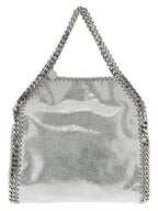 Silver Polyester Handbag