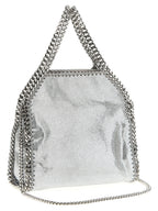 Silver Polyester Handbag