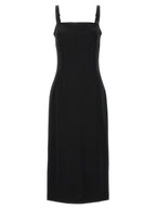 Black Viscose Midi Dress