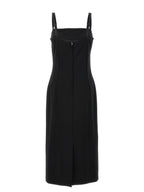 Black Viscose Midi Dress
