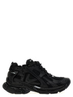 Black Polyester Athletic Sneakers