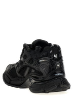 Black Polyester Athletic Sneakers