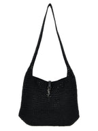 Black Raffia Tote Bag