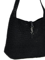 Black Raffia Tote Bag