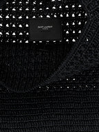 Black Raffia Tote Bag