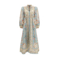 Multicolor Linen Casual Dress