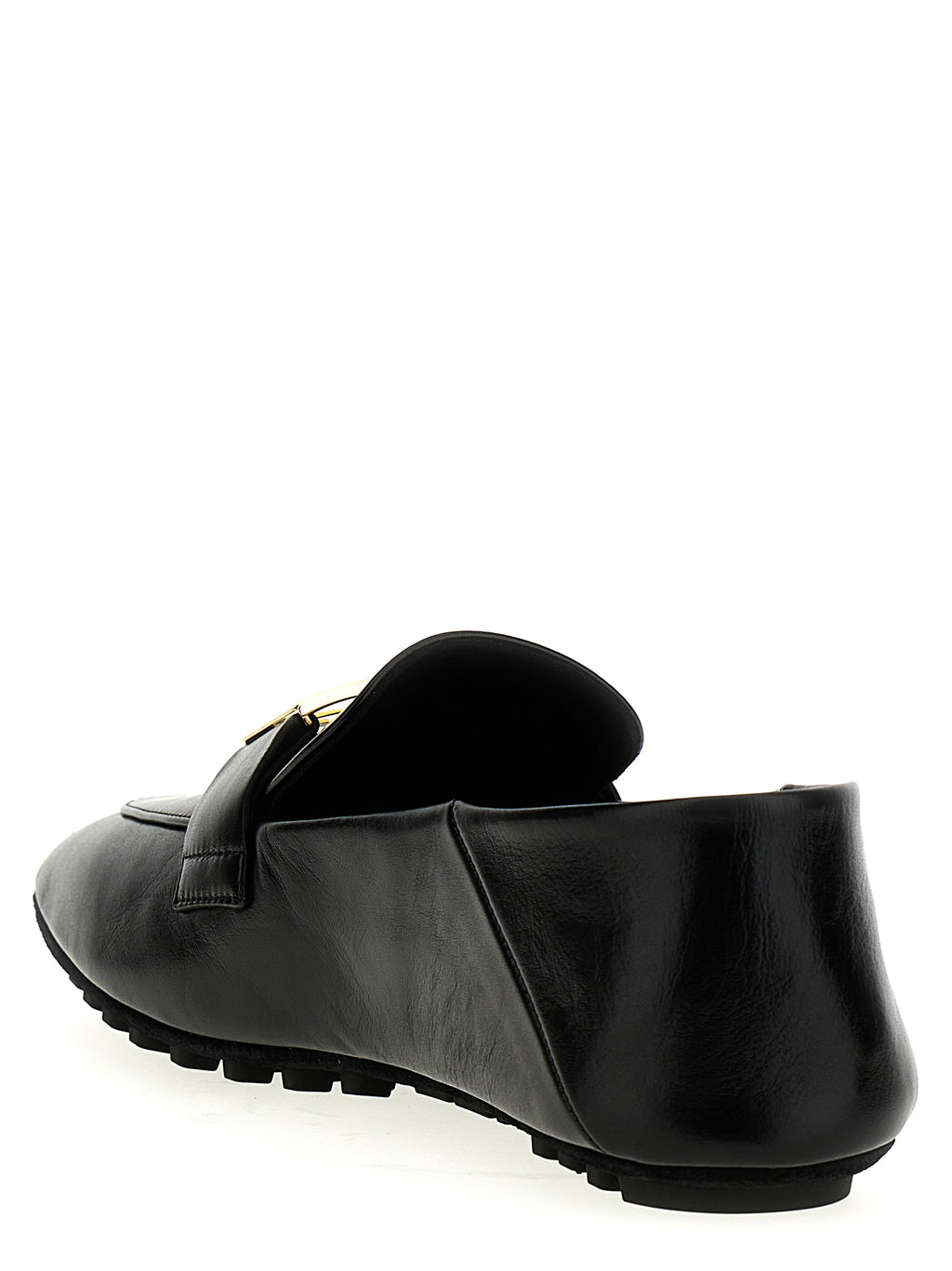 Black Lamb Leather Slip-On Loafers