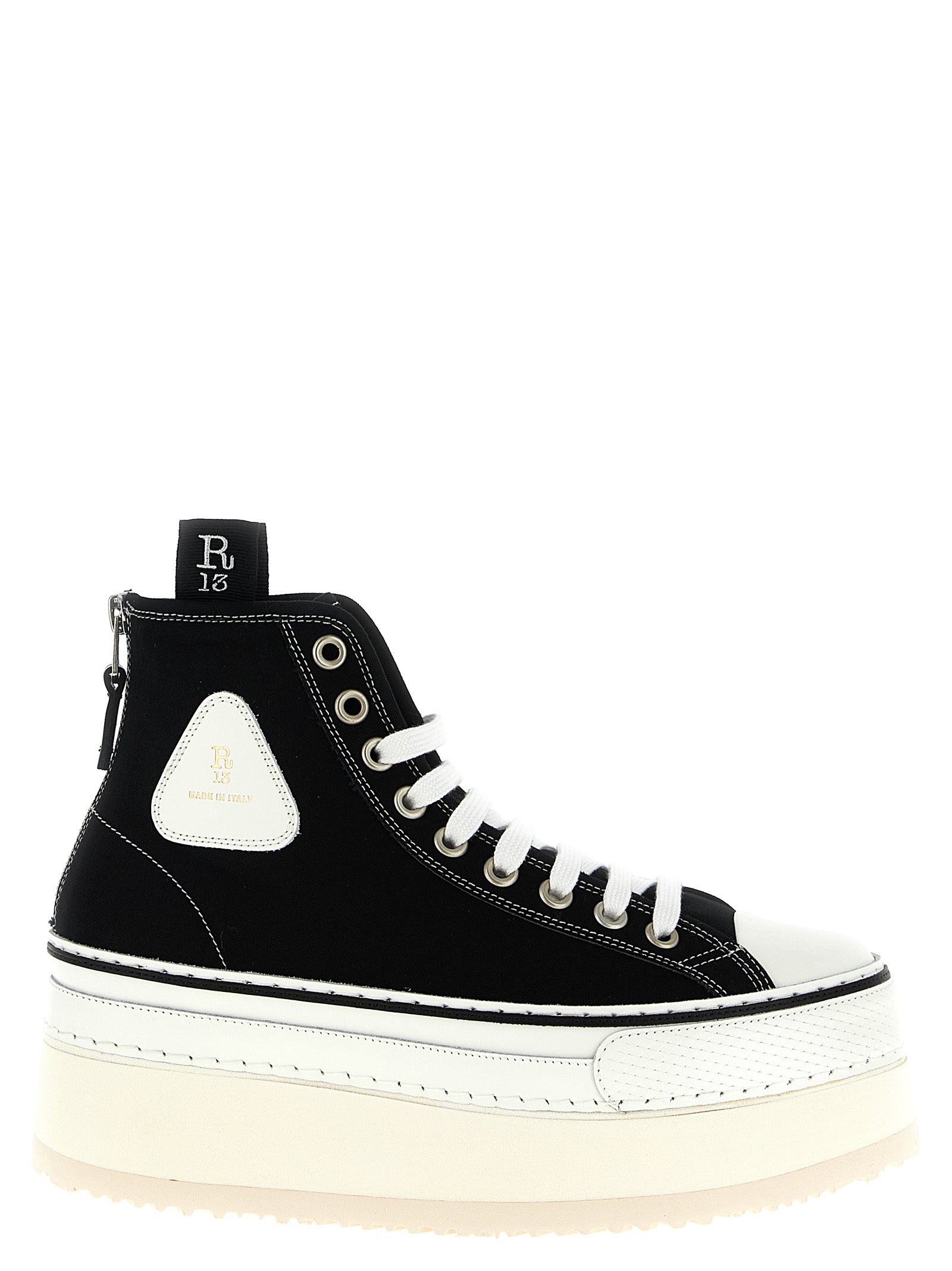 Bicolor Cotton Platform Sneakers