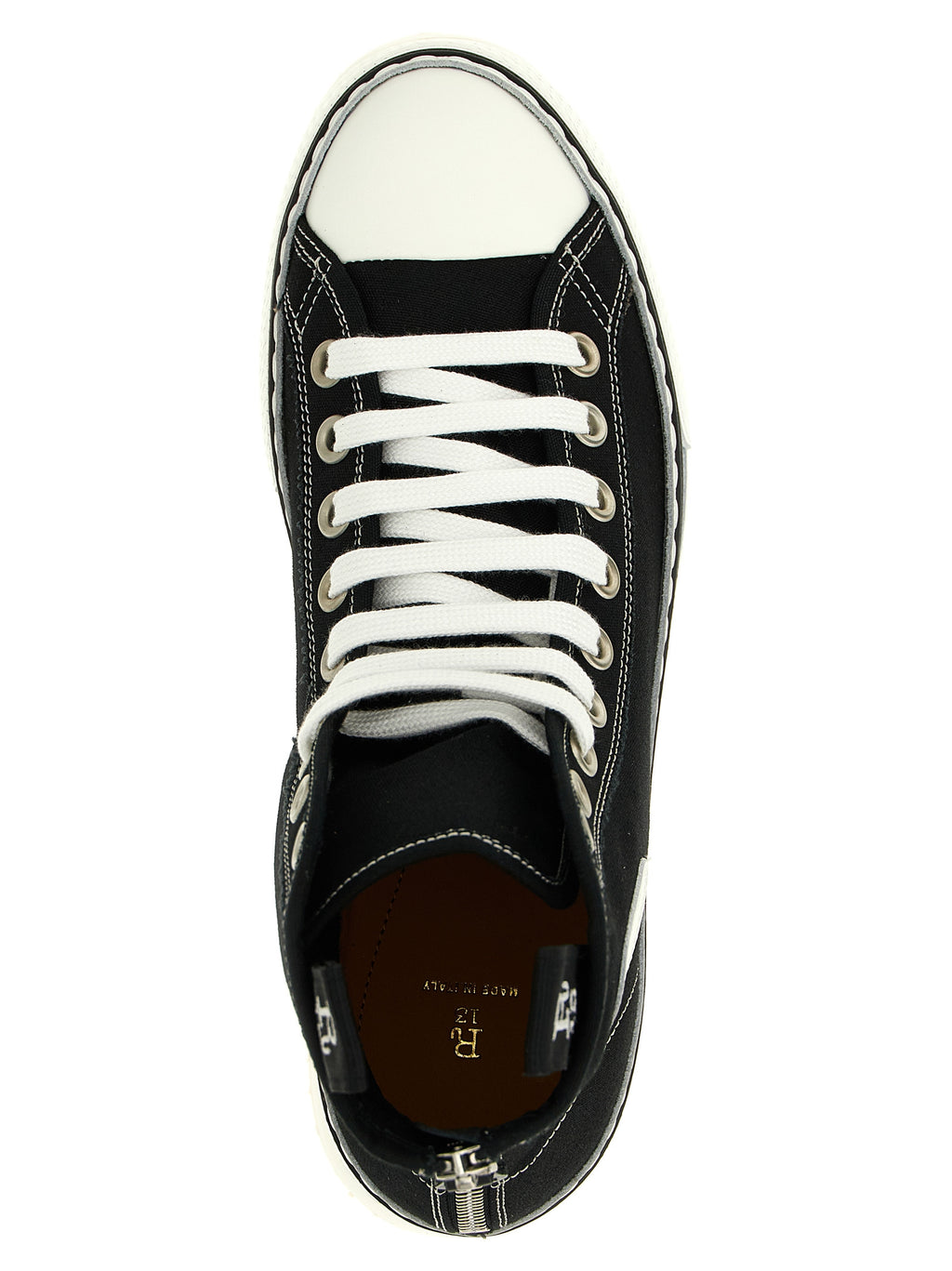 Bicolor Cotton Platform Sneakers