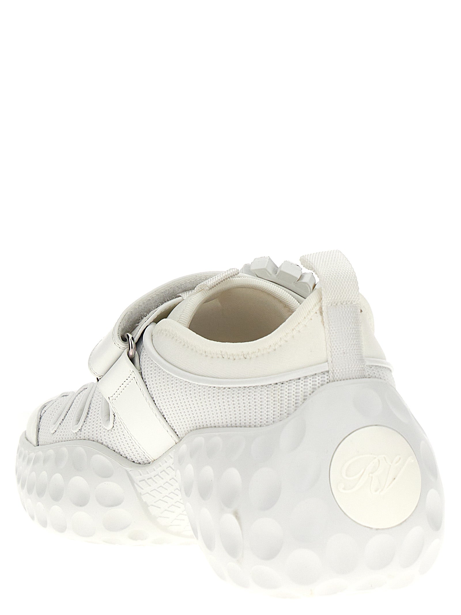 White Polyamide Athletic Sneakers