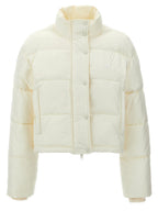 White Polyester Full-Length Jacket