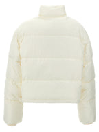 White Polyester Full-Length Jacket