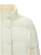 White Polyester Full-Length Jacket