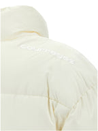 White Polyester Full-Length Jacket