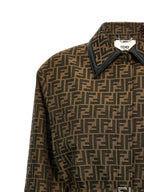 Brown Polyester Leather Jacket