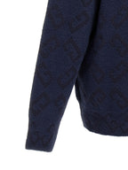 Blue Wool Cardigan