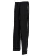 Black Virgin Wool Casual Pants