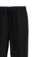 Black Virgin Wool Casual Pants