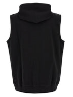 Black Cotton Sleeveless Jacket