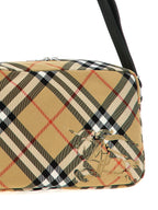 Beige Polyester Crossbody Bag