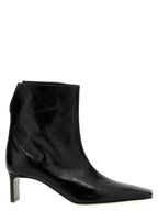 Black Calfskin Ankle Boots