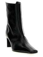 Black Calfskin Ankle Boots
