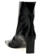 Black Calfskin Ankle Boots