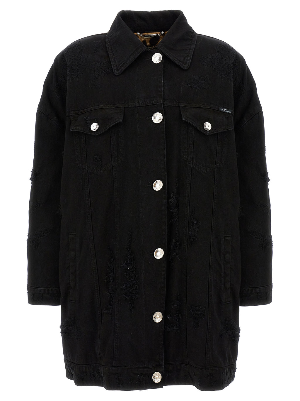 Black Cotton Denim Jacket