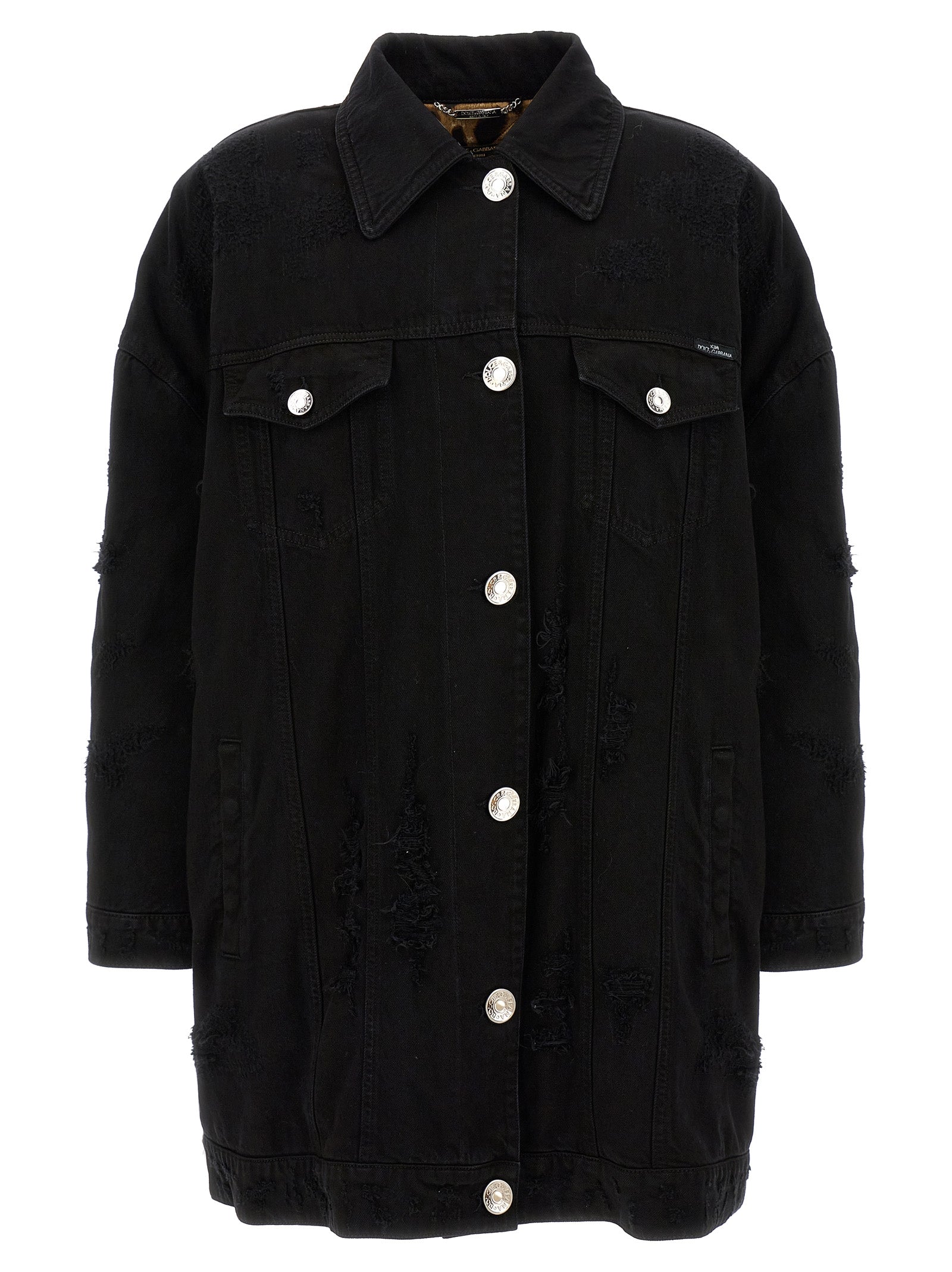 Black Cotton Denim Jacket