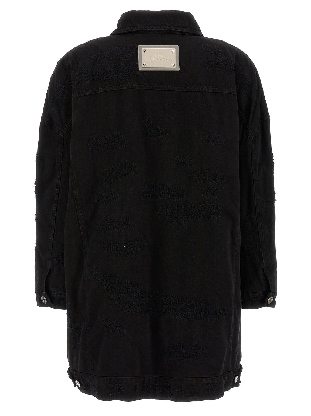 Black Cotton Denim Jacket